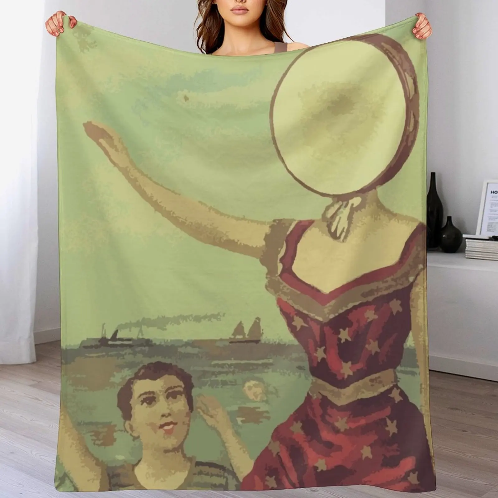 Neutral Throw Blanket - بطانية محايدة اللون من ماركة Milk