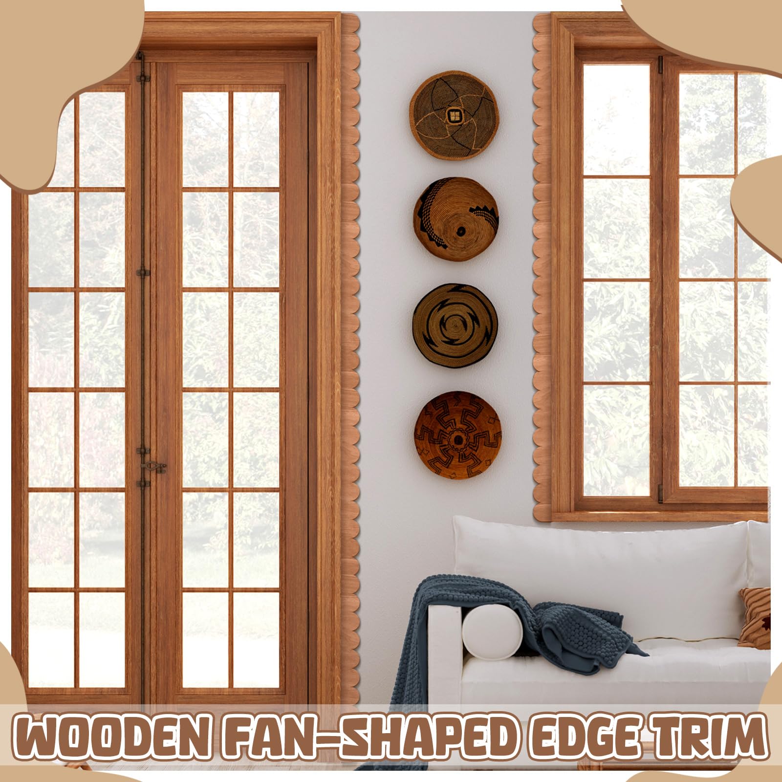 12 قطعة من الحواف الخشبية المم - مراجعة Home Decor Wall Molding وسعره