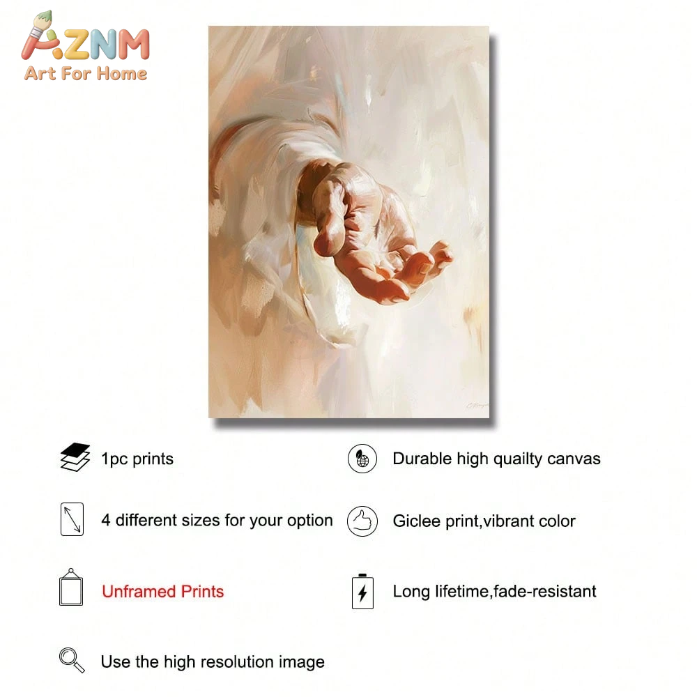 لوحة فنية جدارية قماشية من AZN - مراجعة Home Decor Jesus وسعره