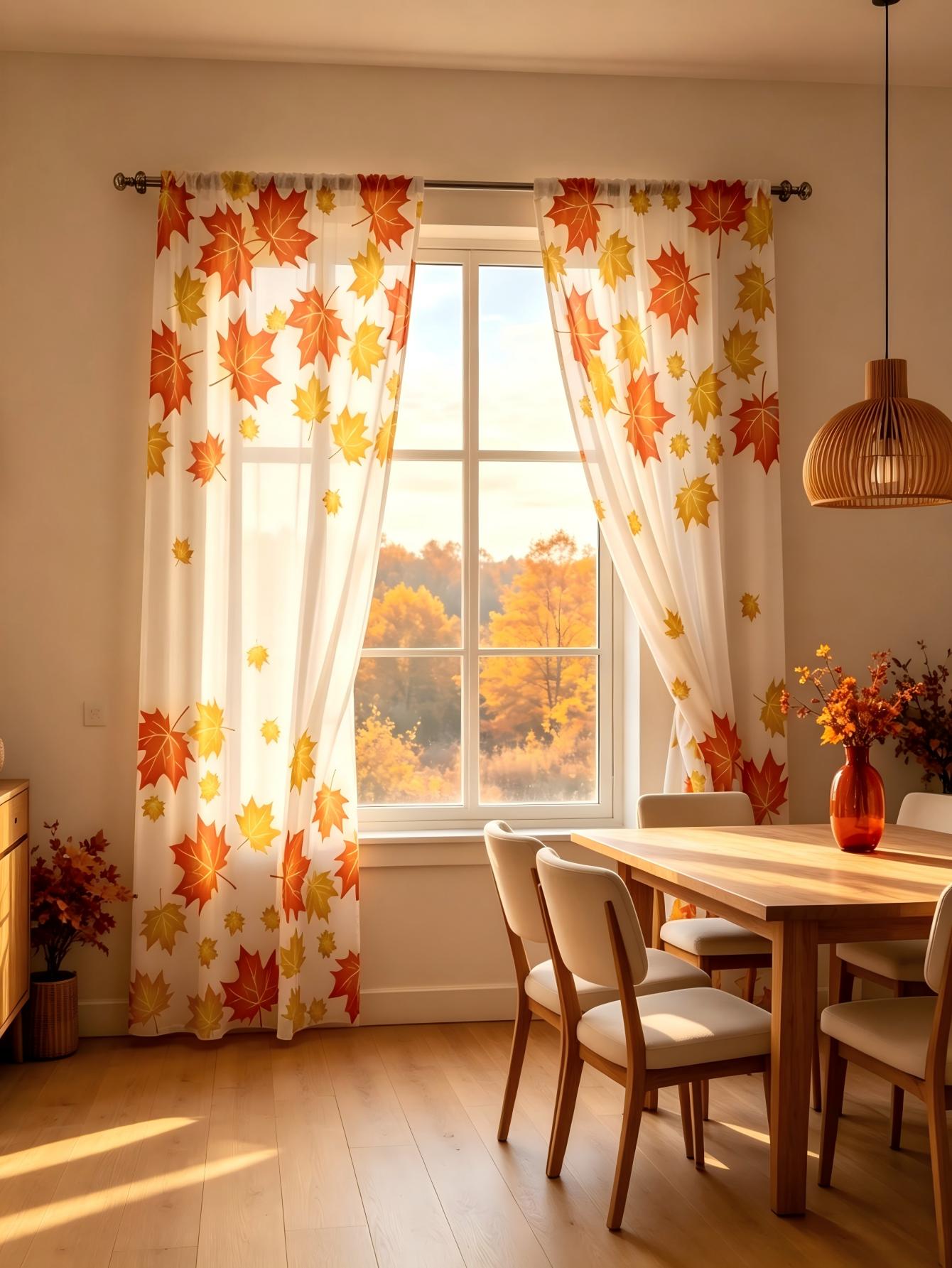 قطعتان من الستائر الشفافة المط - مراجعة Home Decor Yellow وسعره