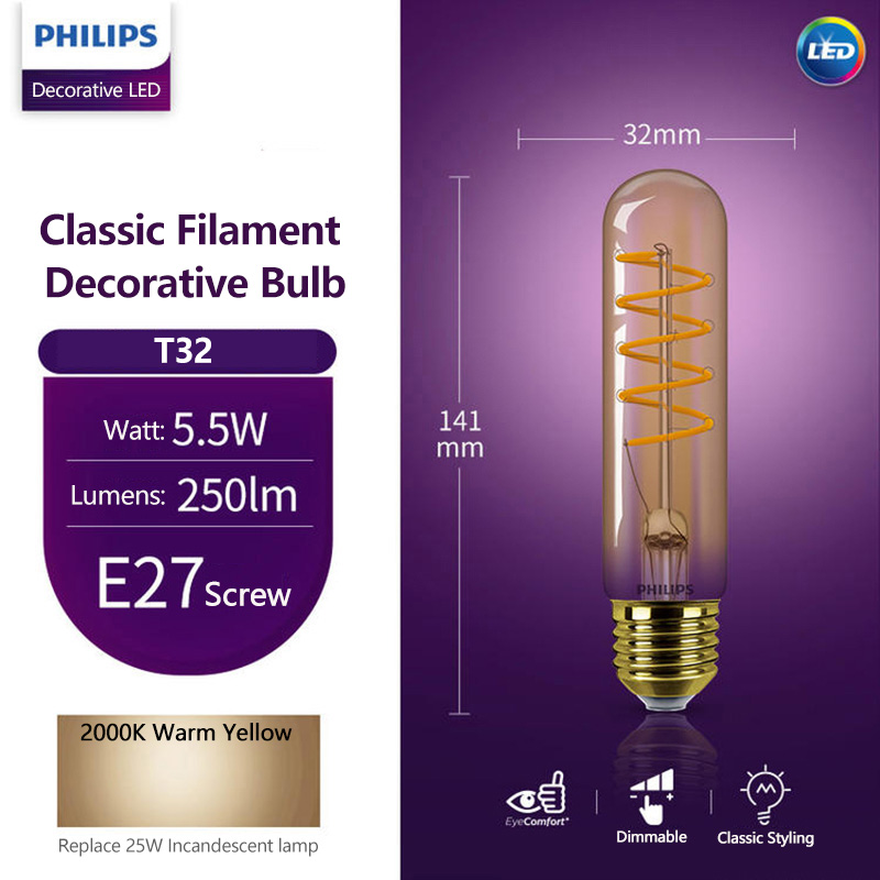 مصباح فيليبس LED زخرفي ST64 T3 - مراجعة Philips Bulb Led Classic وسعره