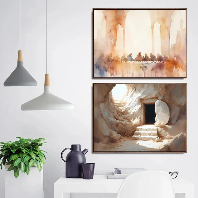 لوحة قماشية مسيحية بدون إطار،  - مراجعة Home Decor Jesus وسعره