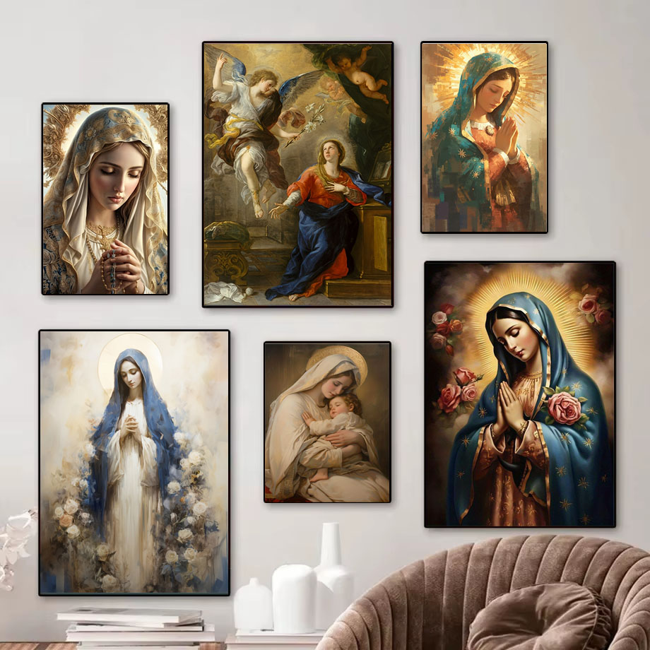 2026 لوحة قماشية عتيقة للسيدة  - مراجعة Home Decor Jesus وسعره