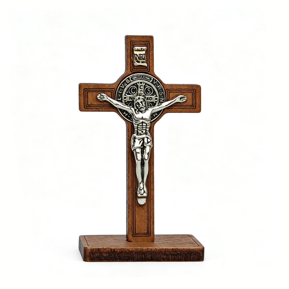صليب القديس بنديكت الخشبي مع ق - مراجعة Home Decor Jesus وسعره