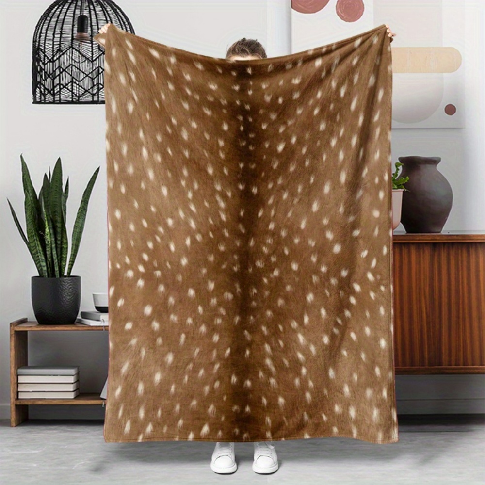 بطانية فلانيل بنقشة حيوان الغز - مراجعة Neutral Throw Blanket وسعره