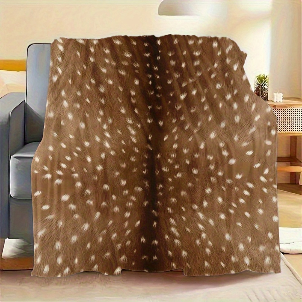 بطانية فلانيل بنقشة حيوان الغز - مراجعة Neutral Throw Blanket وسعره