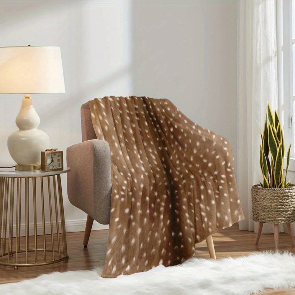 بطانية فلانيل بنقشة حيوان الغز - مراجعة Neutral Throw Blanket وسعره
