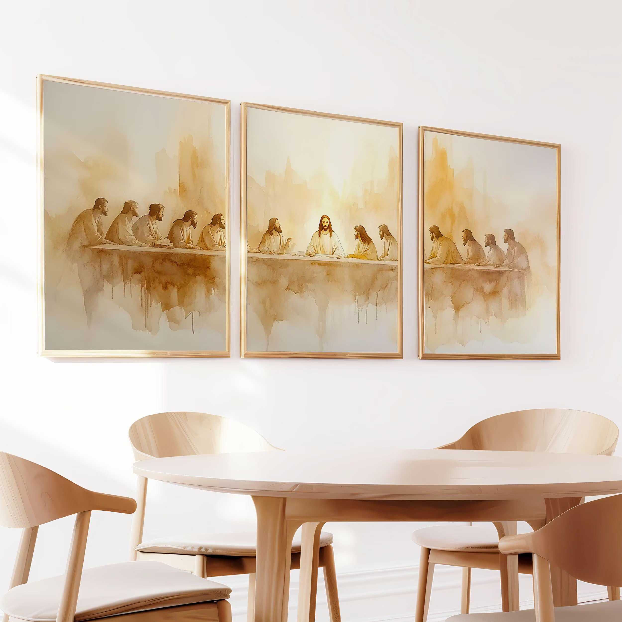 3 قطعة/المجموعة العشاء الأخير  - مراجعة Home Decor Jesus وسعره