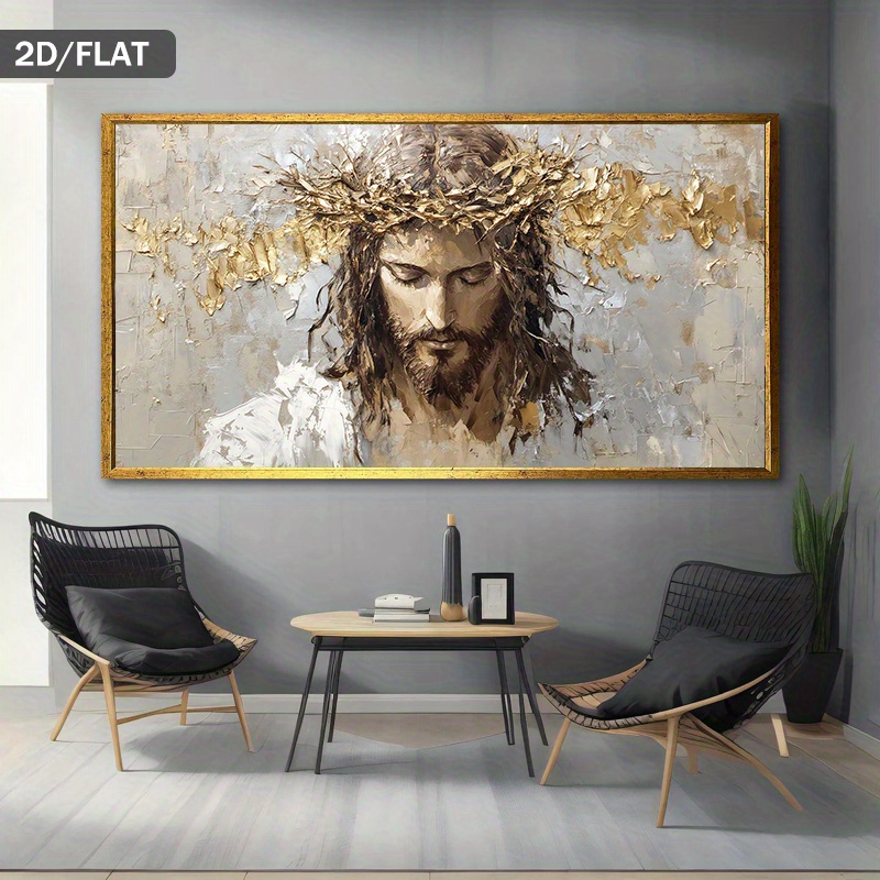 لوحة قماشية ليسوع المسيح بملته - مراجعة Home Decor Jesus وسعره