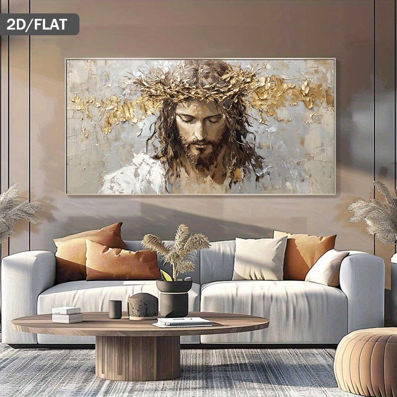 لوحة قماشية ليسوع المسيح بملته - مراجعة Home Decor Jesus وسعره