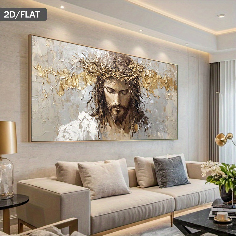 لوحة قماشية ليسوع المسيح بملته - مراجعة Home Decor Jesus وسعره