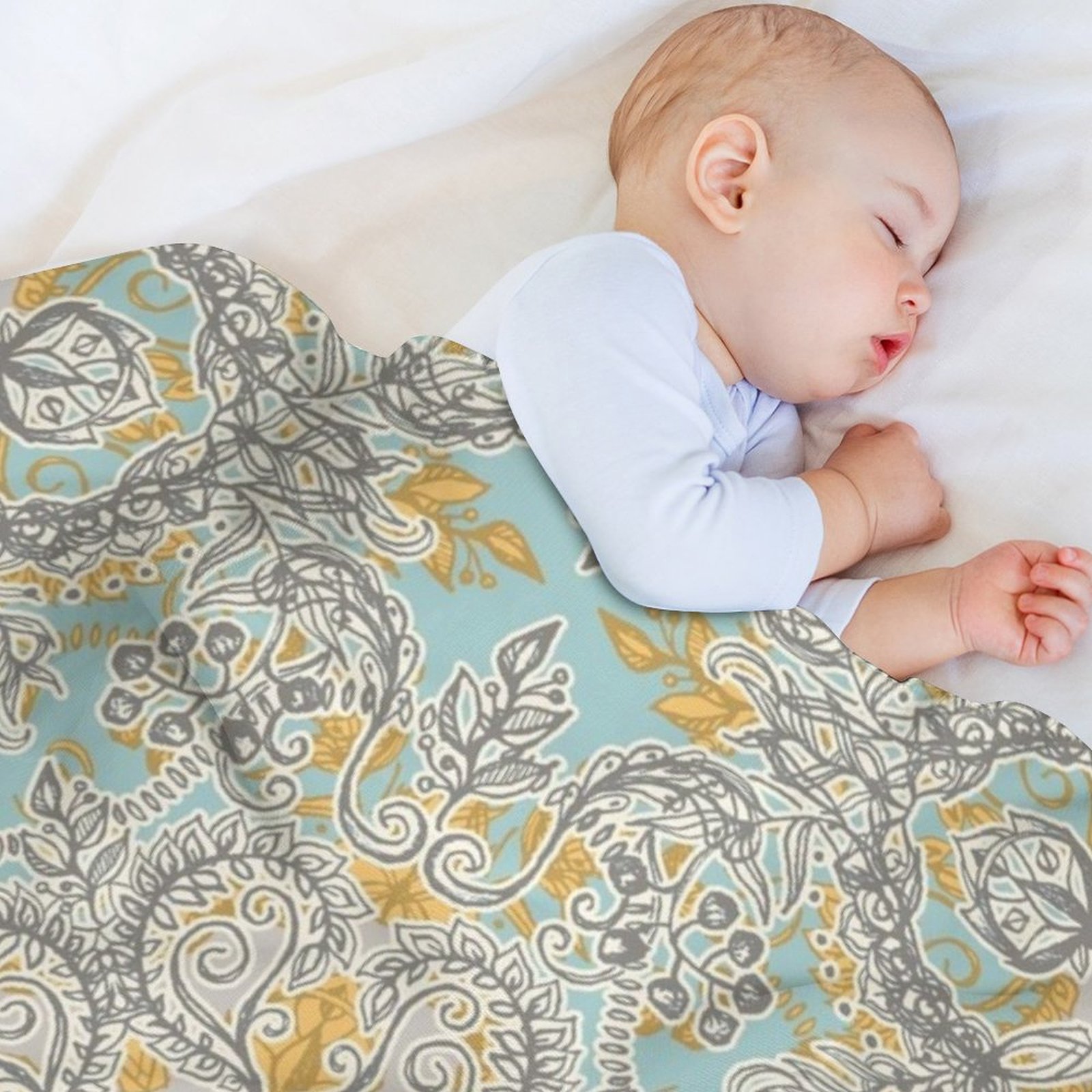 بطانية زخرفية بنمط زهور غجرية  - مراجعة Neutral Throw Blanket وسعره