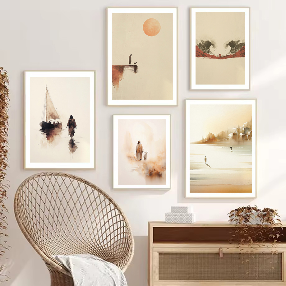 ألوان مائية يسوع يترك 99 حديقة - مراجعة Home Decor Jesus وسعره
