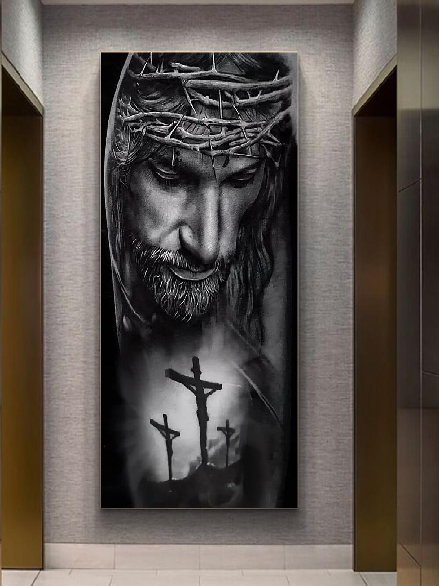 لوحة فنية جدارية ليسوع مملوءة  - مراجعة Home Decor Jesus وسعره