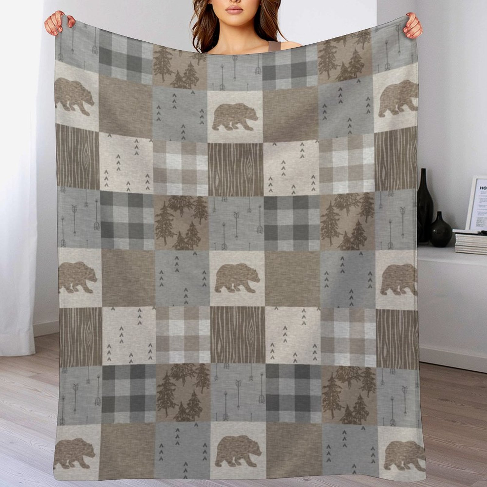 بطانية رمي بنمط الترقيع على شك - مراجعة Neutral Throw Blanket وسعره