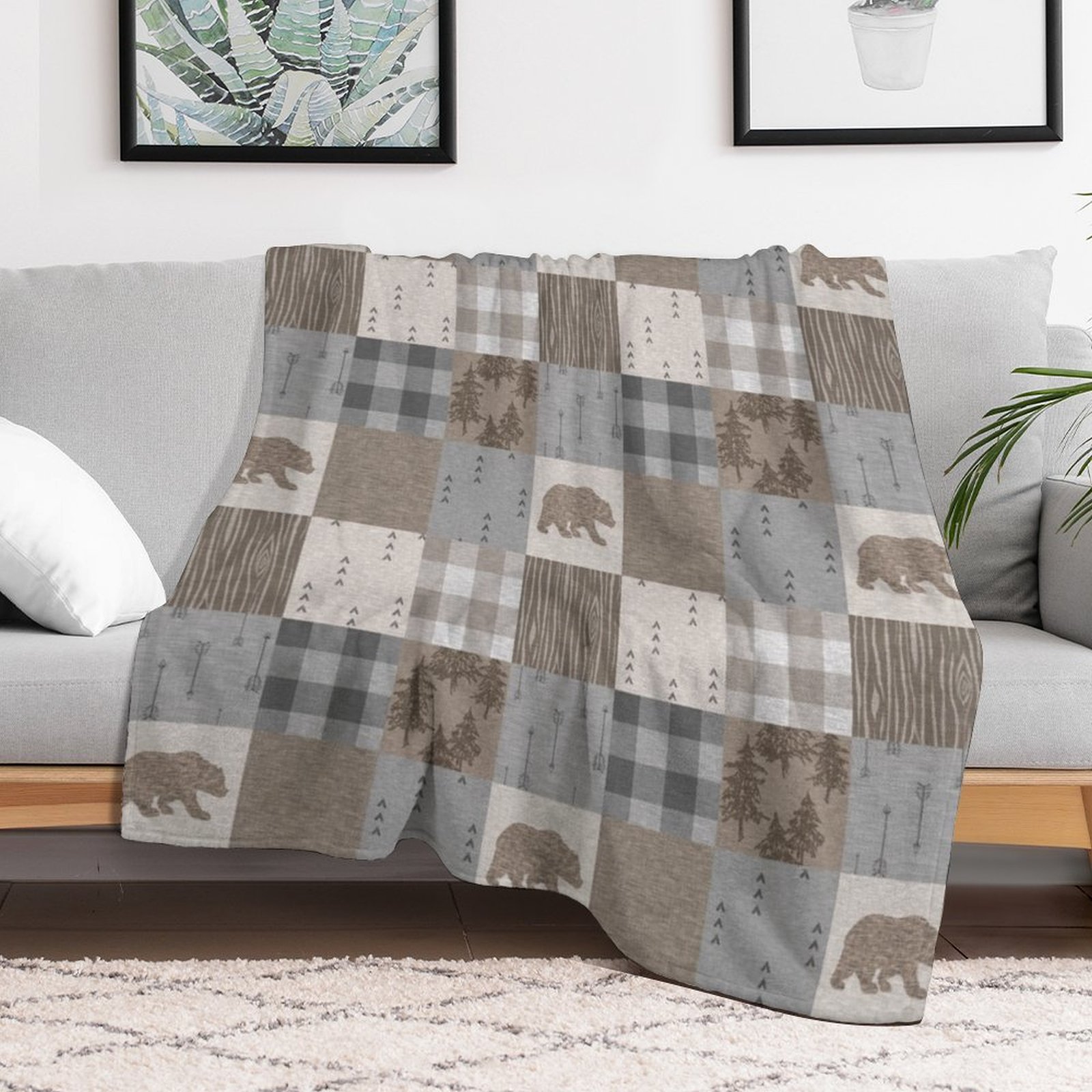 بطانية رمي بنمط الترقيع على شك - مراجعة Neutral Throw Blanket وسعره